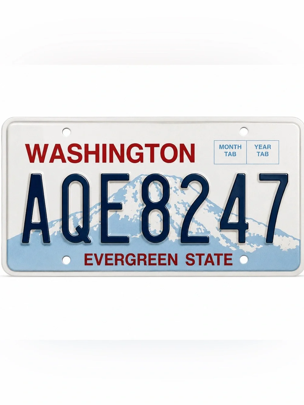 Washington Evergreen State License Plate